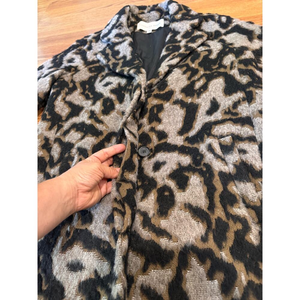 Veronica Beard Camille Leopard Print Cocoon Jacket Brown Chic Size 6 - Picture 12 of 14